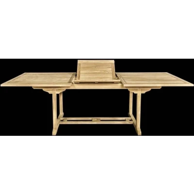 Afbeelding van Decomeubel Rechthoekige uitschuifbare tuintafel Teak 180 240 cm