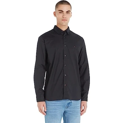 Afbeelding van Tommy Hilfiger CORE FLEX Regular FIT Overhemd, Heren, Maat: XS, Black