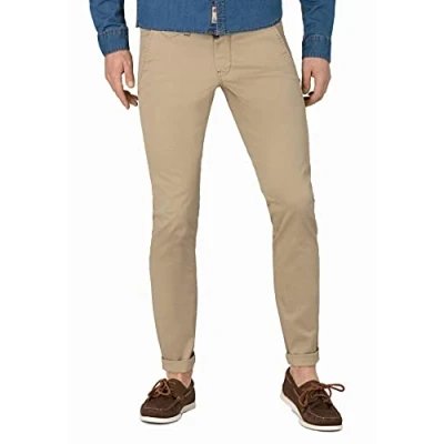 Afbeelding van Timezone Heren Slim Jannotz vrijetijdsbroek, Chino beige, 34W x 32L