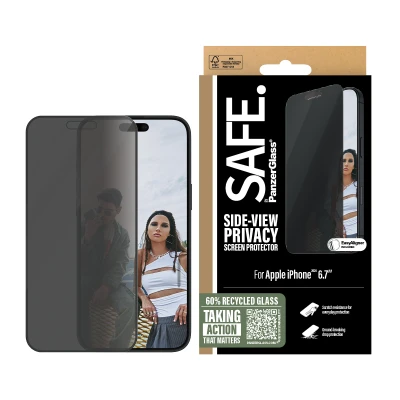 Afbeelding van Screenprotector Apple iPhone 16 Pro Max: PanzerGlass SAFE Privacy Ultra Wide Fit