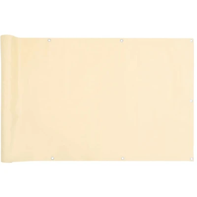 Afbeelding van vidaXL Tuinscherm 400x75 cm PVC crèmekleurig