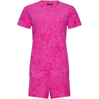 Afbeelding van Dames Shortama Rebelle Full Bloom Roze Badstof Maat 46