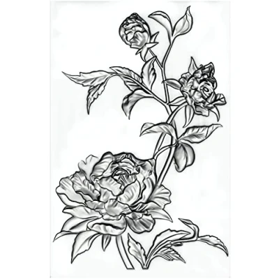 Afbeelding van Sizzix 3 D Texture Fades Embossing Folder Mini Roses door Tim Holtz, 665632, veelkleurig, één maat