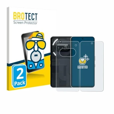 Afbeelding van BROTECT Screenprotector voor Nothing Phone (3a) (Voor+Achter) Folie Beschermfolie matte (2 Stuks)