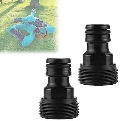 Afbeelding van Slangkoppeling 3/4 Inch Slangaansluiting Waterkraan Adapter Tuinslang Aansluiting Slangadapter Tuinslangaansluiting Snelkoppeling Kraanverbinder 2 Kraanstuk (Zwart)