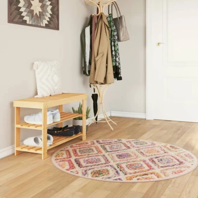 Afbeelding van vidaXL Vloerkleed wasbaar anti slip Ø 120 cm meerkleurig