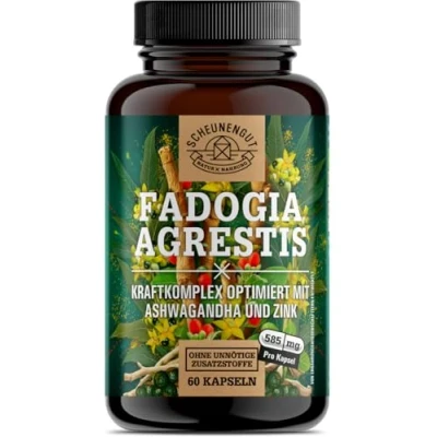 Afbeelding van Fadogia Agrestis 1000 mg per dagelijkse dosis Belangrijk: 10:1 extract (= 10000 dosis) MET ashwagandha + zink I Laboratoriumgetest en biooptimeerd Vegan DE SCHEUNENGUT®