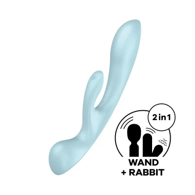 Afbeelding van Satisfyer Triple Oh Licht Blauw GRATIS TOY bij iedere bestelling v.a. 40,
