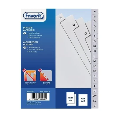 Afbeelding van Elba 400006647 alfabet Favorit 20 A Z, 15X21, A5