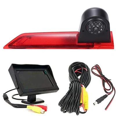 Afbeelding van HD Auto Hoge Lamp Remlicht Achteruitrijcamera Kan de hoek Nachtzicht Aanpassen Compatibel met Ford Transit Custom Business MPV SUV Bus