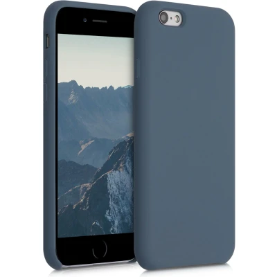 Afbeelding van kwmobile telefoonhoesje geschikt voor Apple iPhone 6 / 6S Hoesje met siliconen coating Smartphone case in leisteen