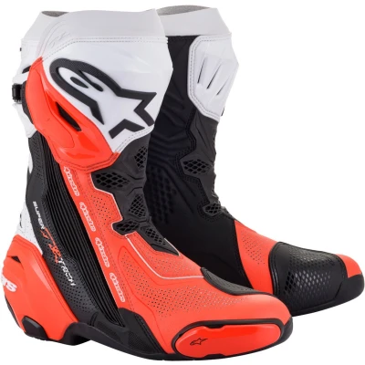 Afbeelding van Alpinestars Supertech R Vented Laars zwart/wit rood fluo