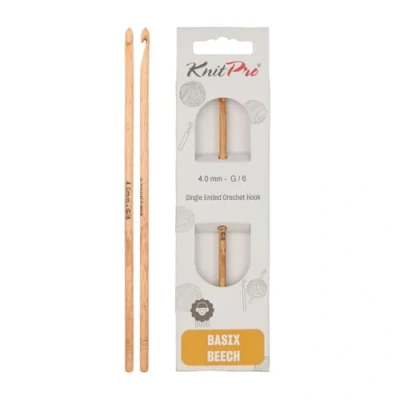 Afbeelding van Knitpro Basix (4,00 mm) berkenhaakhaak 1 Stuk