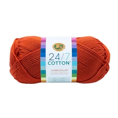 Afbeelding van Lion Brand Yarn Company, 100 procent katoen, tangerine, 15,24 x 6,35 cm