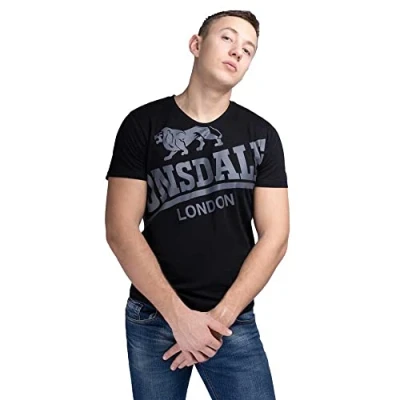 Afbeelding van Lonsdale Symondsbury Tshirt print, Heren, Maat: Large, Black /grey