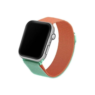 Afbeelding van Beline pasek smartwatchbandje voor Apple Watch 38/40/41mm groen/oranje