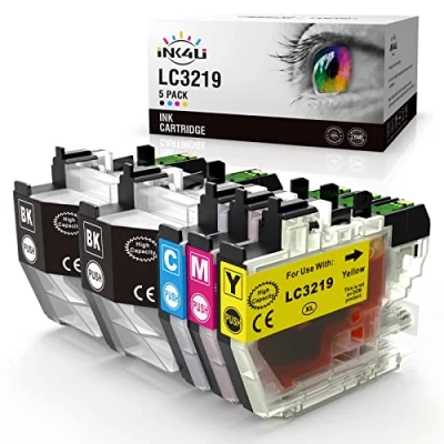 Afbeelding van INK4U LC3219XL LC3217 inktpatronen, compatibel met Brother LC3219XL, voor MFC J5330DW, J5335DW, J5730DW, J5930DW, J6530DW, J6930DW, 5 stuks
