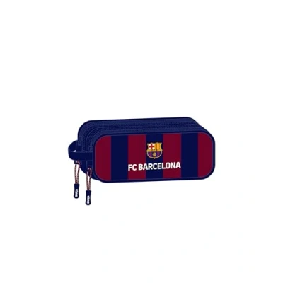 Afbeelding van Safta F.C. Barcelona dubbel etui voor kinderen, ideaal schoolleeftijd, comfortabel en veelzijdig, kwaliteit duurzaamheid, 21 x 6 8 cm, marineblauw/granaat, marineblauw/granaatrood.,