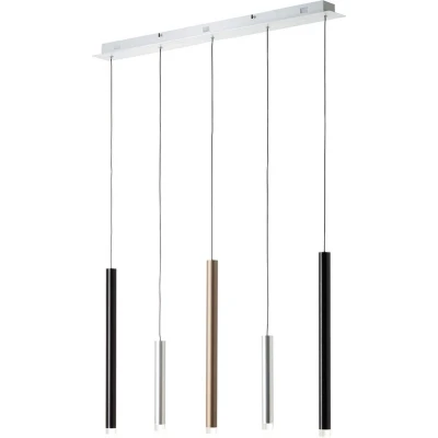 Afbeelding van Brilliant CEMBALO Hanglamp Zilvergrijs