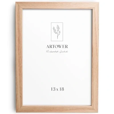 Afbeelding van Artower® Fotolijst natuurlijk hout, eiken, dunne lijst, posterlijst, groot, vintage, collage, fotolijst, houten echt 13 x 18 cm