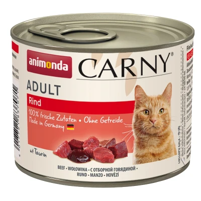 Afbeelding van 12x200g Adult Rund Puur Animonda Carny Kattenvoer