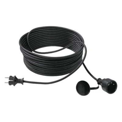 Afbeelding van Bachmann 343.177 Stroom Verlengkabel 16 A Zwart 25.00 m H05VV F 3G 1,5 mm²