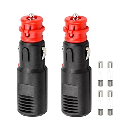 Afbeelding van BLUESEABUY Sigarettenaansteker stekker 12 V 24 V, voor sigarettenaansteker, met 10 A zekering auto, camping, boot, motorfiets, willekeurige vertind en schroefverbindingen, 2 stuks
