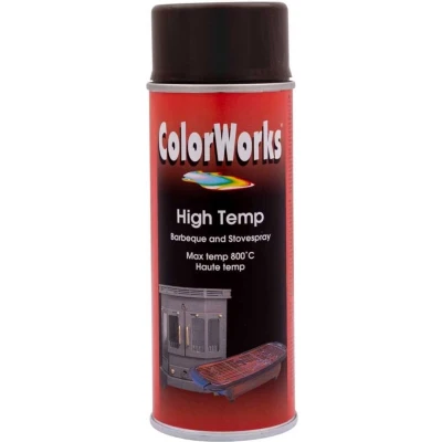 Afbeelding van ColorWorks Verf Spuitbus Spuitlak Hittebestendig Bruin 400 ml