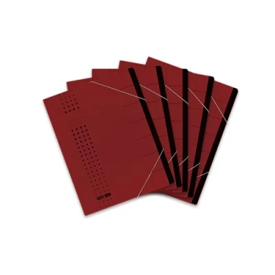 Afbeelding van ELBA Opbergmap chic, voor A4, van karton, 7 vakken, bordeaux, 5 pack