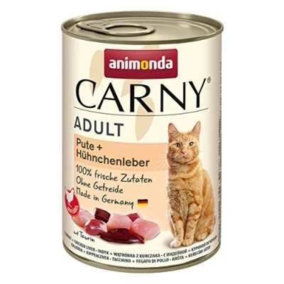 Afbeelding van 6x400g Adult Kalkoen &amp; Kippenlever animonda Carny Kattenvoer