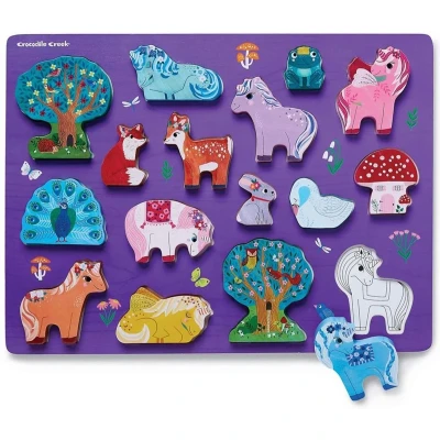 Afbeelding van Crocodile creek puzzel unicorn garden 16st