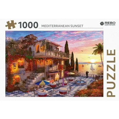 Afbeelding van Rebo Productions legpuzzel Mediterranean Sunset 1000 stukjes