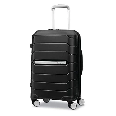 Afbeelding van Samsonite Freeform Hardside uittrekbaar met dubbele wielen, zwart., Carry On 21 Inch, stijf, uittrekbaar, draaibare wielen