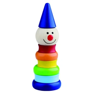 Afbeelding van Detoa Stapeltoren Clown Junior 17,5 Cm Hout 8 delig