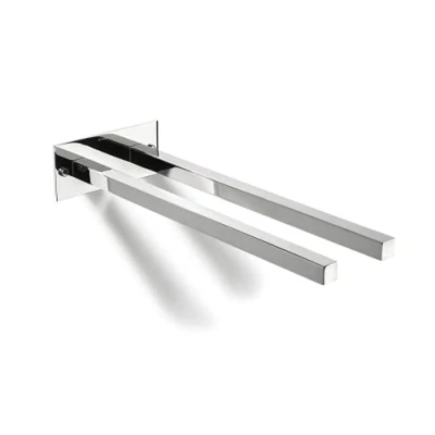 Afbeelding van Sagittarius One 400S1 Handdoekrek 2 Stangen van Gepolijst Roestvrij Staal Handdoekenrek Badkamer 40 cm Lang Handdoekstangen Chroom Handdoekenhouder RVS