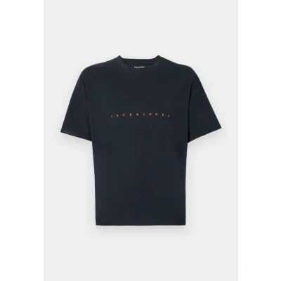Afbeelding van Jack &amp; Jones Estar SS NOOS Tshirt print, Heren, Maat: Large, Dark navy