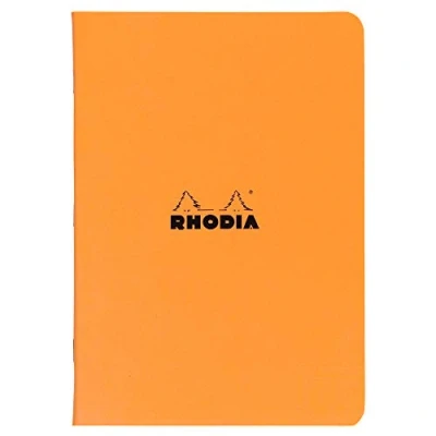 Afbeelding van RHODIA 119164C Oranje Piqué Notitieboek A4 Kleine vierkanten 96 pagina&#039;s Wit Clairefontaine Papier 80 g/m Zachte, resistente en waterdichte gecoate kaartomslag Classic
