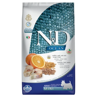 Afbeelding van 2,5kg Ocean Adult Mini Kabeljauw en Sinaasappel Farmina N&amp;D