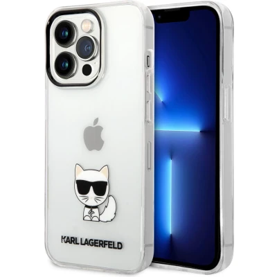 Afbeelding van Apple iPhone 14 Pro Max Hoesje Kunststof Karl Lagerfeld Hardcase/Backcover Transparant Telefoonhoesje