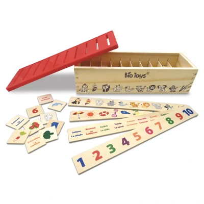 Afbeelding van Lexibook EDU250i1 Animals Bio Toys woordenschatbox, sorteerbox van hout, EN/FR