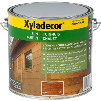 Afbeelding van Xyladecor Tuinhuis Houtbescherming Mahonie Mat 2,5l