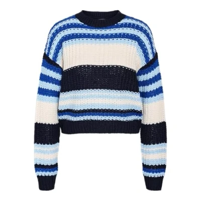 Afbeelding van Charlie Stripe Knit Navy Blazer/Cerulean