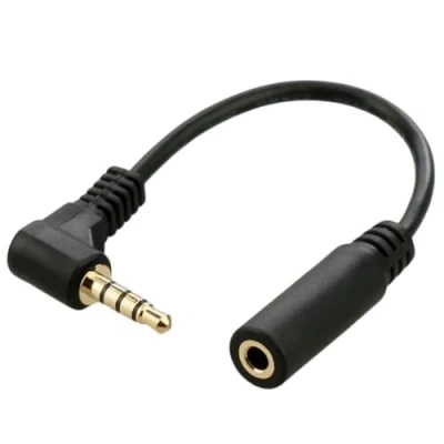 Afbeelding van chenyang 3.5mm 4 Polen Audio Stereo 90 Graad Haakse Uitbreidingskabel 10cm