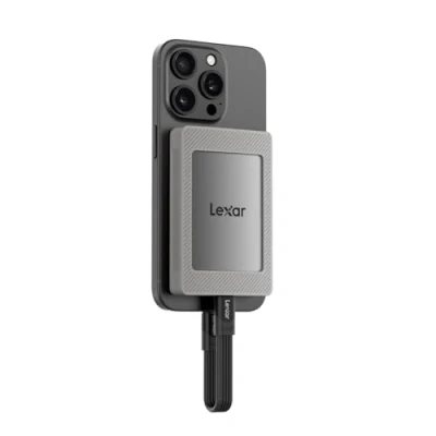 Afbeelding van Lexar ES4 draagbare SSD 2TB met magnetische set, Externe USB 3.2 Gen 2 tot 1050MB/s lezen en 1000MB/s schrijven compatibel iPhone 15/16, PC &amp; Mac, Type C laptops, tablets, PS5, PS4
