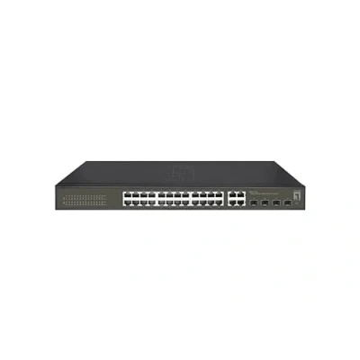 Afbeelding van LevelOne GES 2128 netwerk switch Managed L2 Gigabit Ethernet (10/100/1000) Zwart