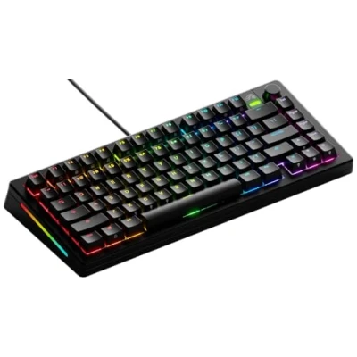 Afbeelding van Glorious Gaming GMMK 3 Custom Mechanical Keyboard with Knob, TKL 75%, pakkingsysteem, doubleshot PBT keycaps, aluminium switch plate, hotswap &amp; 5 polige switches, Amerikaanse QWERTY, Zwart