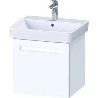 Afbeelding van Duravit No.1 wastafelonderbouwkast hangend wit mat met sifonuitsparing