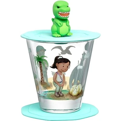 Afbeelding van Leonardo, Kinderservies + bestek, Kinderdrinkglas Avventura 215 ml, 3 stuks, dinosaurus