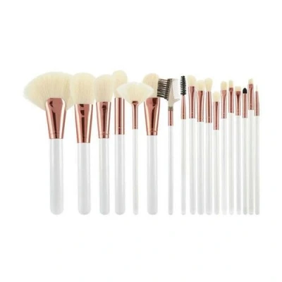 Afbeelding van Mimo Beauty White&amp;Ecru Make up Borstel Set 18 stuks