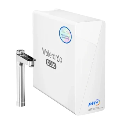 Afbeelding van Waterdrop X12 Alkaline Mineraal pH+ Omgekeerde Osmose systeem Waterfilter, NSF/ANSI 58&amp;372 Gecertificeerd, 1200 GPD Met Snelstroom, 11 trapsfiltratie Tankloos, 3:1 In de Afvoer, Onderbouw, BPA vrij